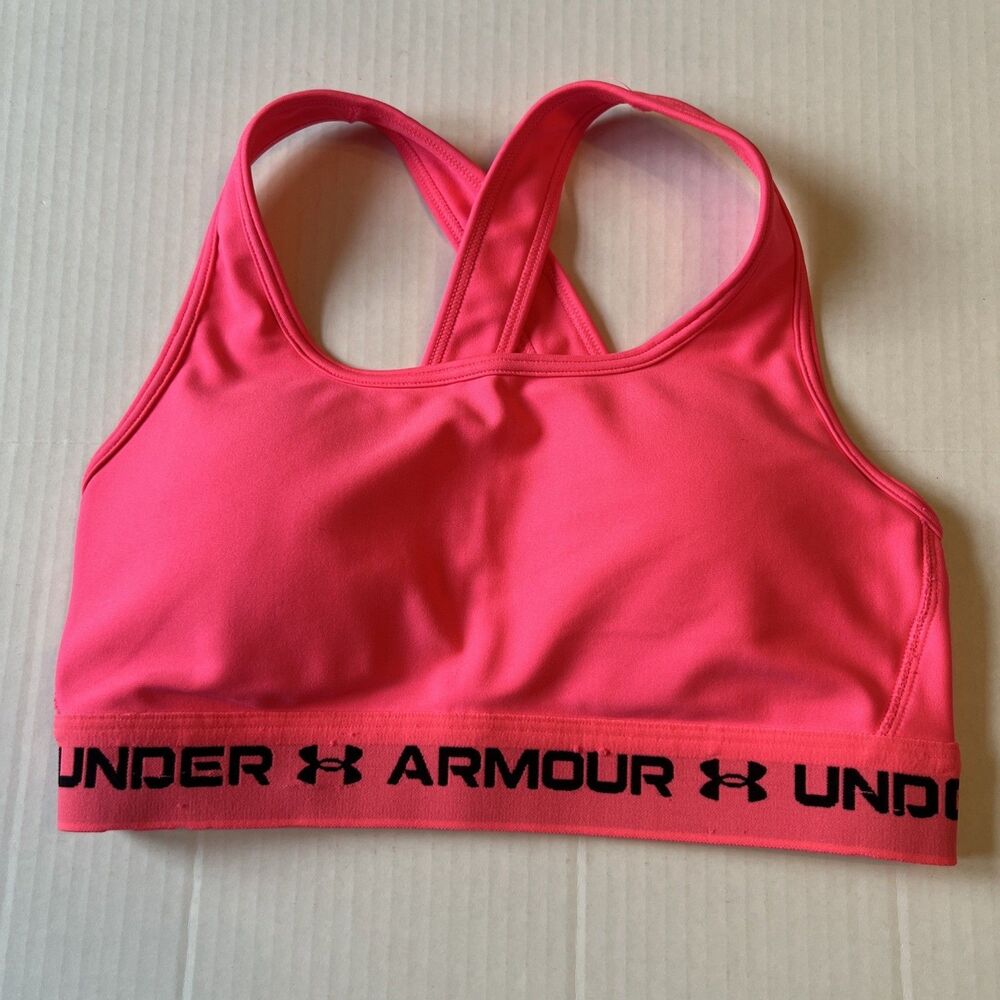 Under Armour  Sz SM Compression Sports Bra Neon Womens EXCELLENT